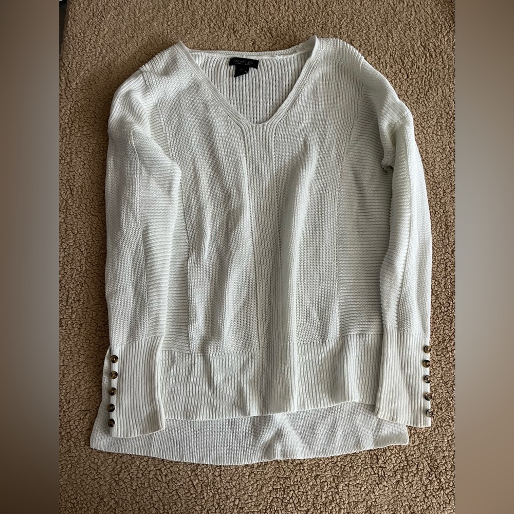 Rachel  Zoe white long sleeve sweater